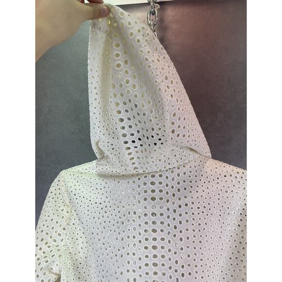 NWT ZAC Zac Posen White Capri Eyelet Coat Size Small - Picture 7 of 8